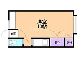 めぞんマキ ワンルームの間取図画像