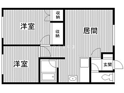 H&Yレジデンス5号館 2LDKの間取図画像