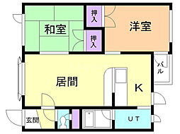 サングリーンカムイ 2LDKの間取図画像