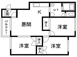 リバーサイド217 3LDKの間取図画像
