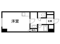 朝日プラザ旭川5条通 ワンルームの間取図画像