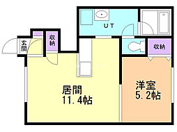ゆうゆう3 1LDKの間取図画像