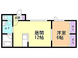アーバンヒルズ 1LDKの間取図画像