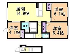 アリビラ 3LDKの間取図画像