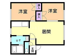 セレブ5・4 2LDKの間取図画像