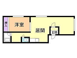 パール6・6 1LDKの間取図画像