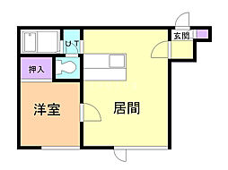 エスポアール 1LDKの間取図画像