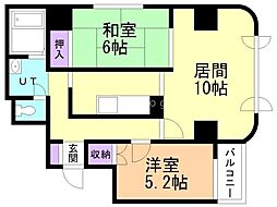 ベルエアーパレス滝川 2LDKの間取図画像
