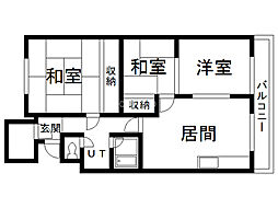 イーストカーサ2.2 3LDKの間取図画像