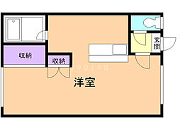 セブンハイツ ワンルームの間取図画像