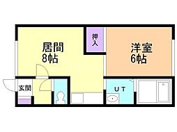 フロム・KA 1LDKの間取図画像