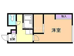 レオパレスソレイユ 1Kの間取図画像