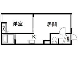 スプリングエンジェル2 1LDKの間取図画像
