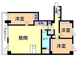 N120 3LDKの間取図画像