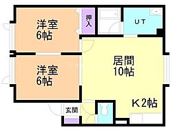 ディープヴィレッヂ.A 2LDKの間取図画像