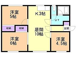 フォレストノーブ 3LDKの間取図画像