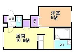 ベイクリスタル 1LDKの間取図画像