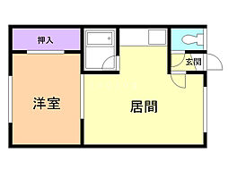 ブルーハウス 1LDKの間取図画像