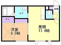 ヴェルヒュッテ旭川南2条 2階