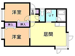 ぜるぶ 2LDKの間取図画像