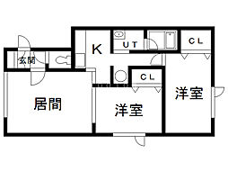 間取図画像 2LDK
