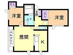 間取図画像 2LDK