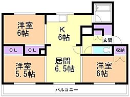 503 3LDKの間取図画像
