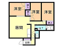 コーポ藤 3LDKの間取図画像