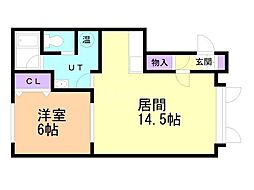 プレシャス 1LDKの間取図画像