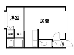 エスパニア1 1DKの間取図画像