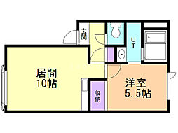 グラディア2 1LDKの間取図画像