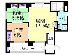 ルミエール21 2LDKの間取図画像