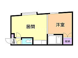 エスパニア3A 1LDKの間取図画像