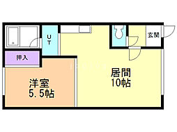 メゾン杉村 1LDKの間取図画像