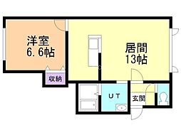 レジデンス109 1LDKの間取図画像