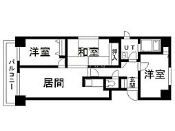 メセナ常磐 3LDKの間取図画像