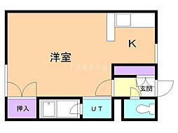 フォーブル神楽 ワンルームの間取図画像