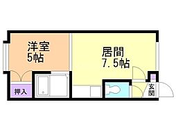 エスパニア3A 1DKの間取図画像
