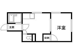 大雪旭川館TOYOOKA 1DKの間取図画像