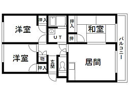 アリーナハイツ 3LDKの間取図画像