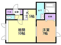 ルミエール 1LDKの間取図画像