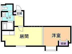 ピノ2・5 1DKの間取図画像