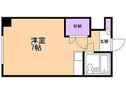 宮の杜ハイツ ワンルームの間取図画像