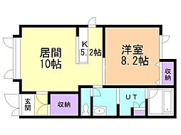 わいず 1LDKの間取図画像