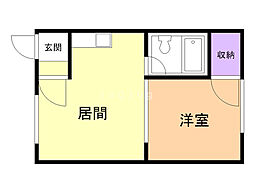 サンシャイン60 1DKの間取図画像
