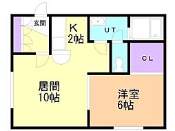 セ・シボン 1LDKの間取図画像