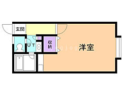 コットンハウス10 ワンルームの間取図画像