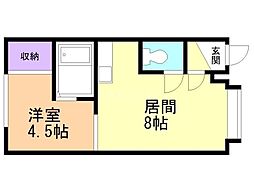 エスポアール 1DKの間取図画像