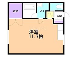 イーグルハウス ワンルームの間取図画像
