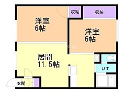 ルミエール4.3 2LDKの間取図画像